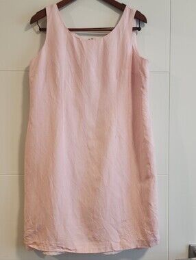 Coldwater Creek Linen Blend Sleeveless Shift Mini Dress